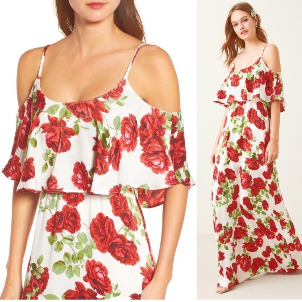 Show Me Your Mumu red rose maxi dress NWT